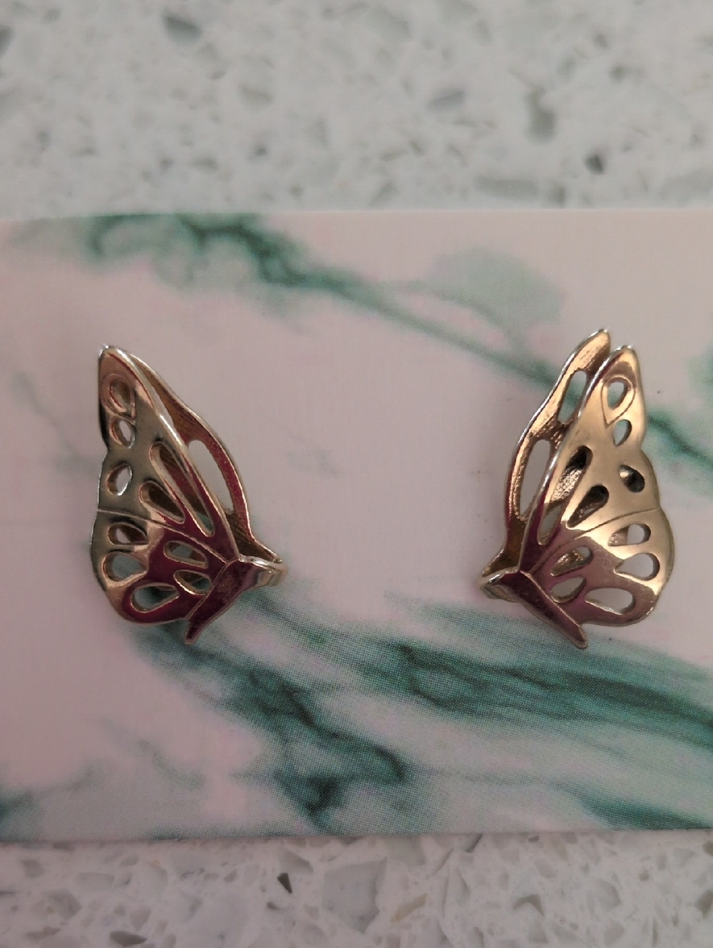 GOLD Butterfly Wing Stud Earrings - Elegant Women Jewelry